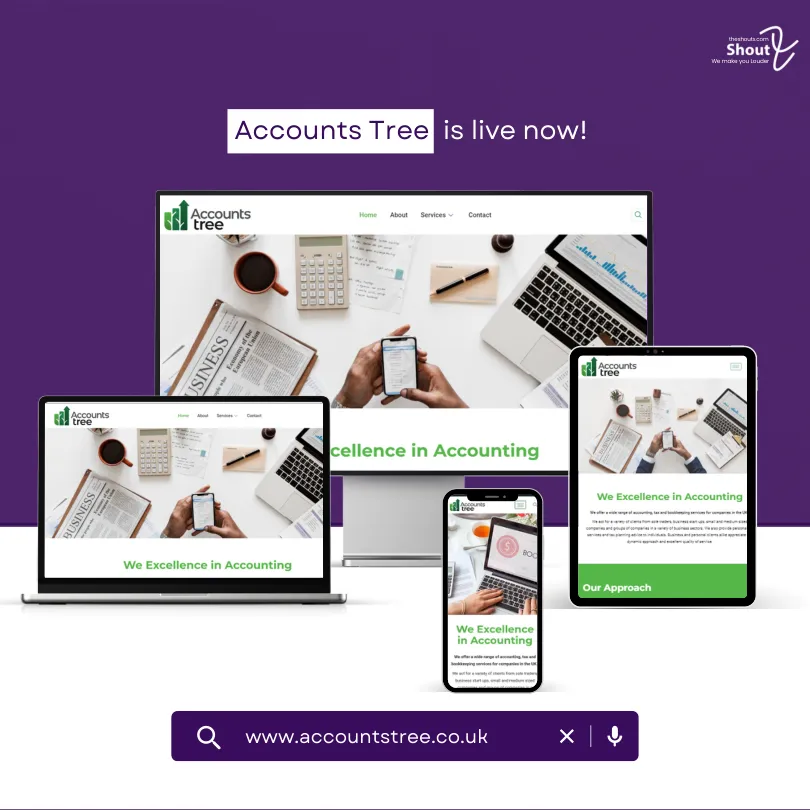 AccountsTree website project artwork from the ShoutX portfolio