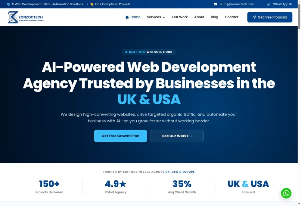 ZonzocTech website project